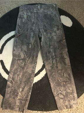 Hollister Washed Marble-Print Baggy Denim Shorts in Brown and Black